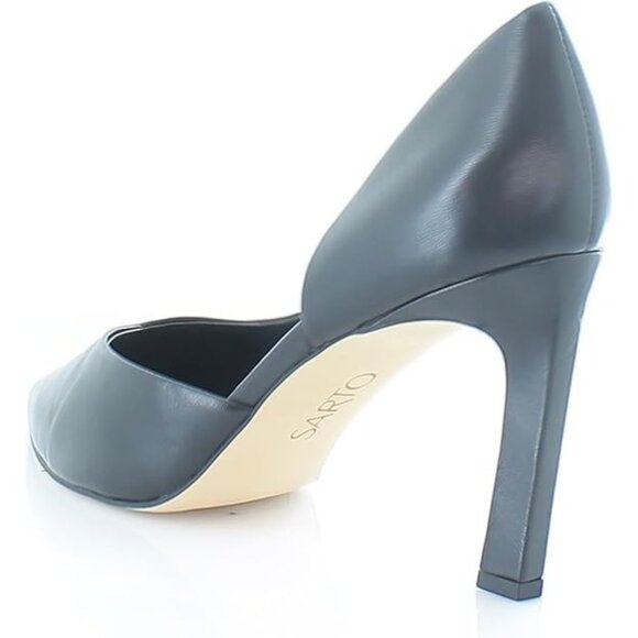 Franco Sarto Sarto Womens Sherry Pointed Toe D'Orsay Pump Black Leather 10 M NIB - Picture 5 of 7
